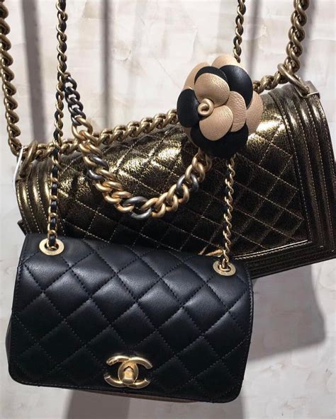 chanel bag with camellia